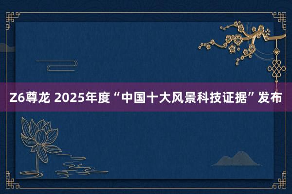 Z6尊龙 2025年度“中国十大风景科技证据”发布