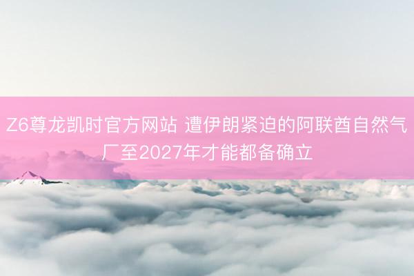 Z6尊龙凯时官方网站 遭伊朗紧迫的阿联酋自然气厂至2027年才能都备确立