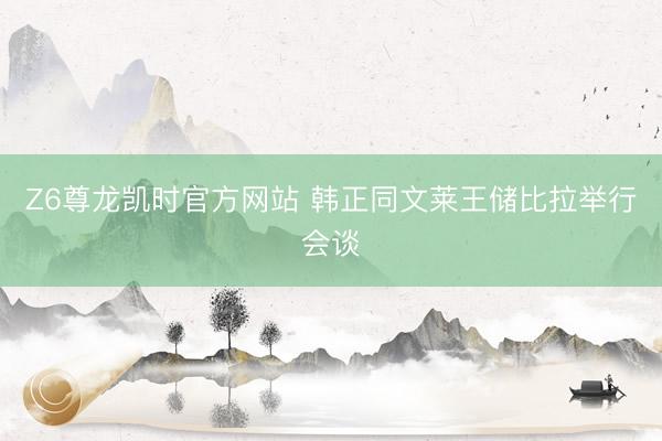 Z6尊龙凯时官方网站 韩正同文莱王储比拉举行会谈