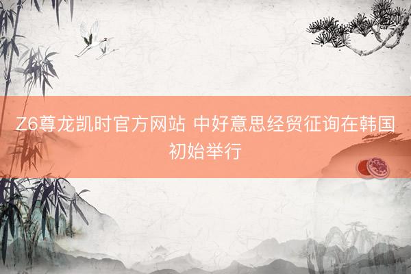 Z6尊龙凯时官方网站 中好意思经贸征询在韩国初始举行