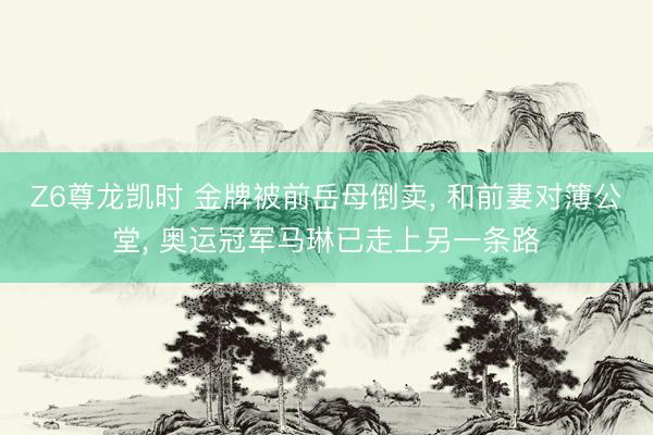Z6尊龙凯时 金牌被前岳母倒卖， 和前妻对簿公堂， 奥运冠军马琳已走上另一条路