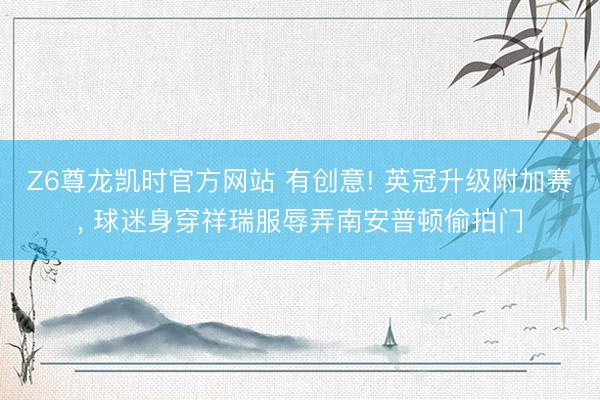 Z6尊龙凯时官方网站 有创意! 英冠升级附加赛， 球迷身穿祥瑞服辱弄南安普顿偷拍门
