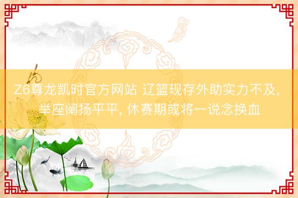 Z6尊龙凯时官方网站 辽篮现存外助实力不及， 举座阐扬平平， 休赛期或将一说念换血