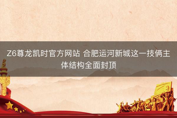 Z6尊龙凯时官方网站 合肥运河新城这一技俩主体结构全面封顶