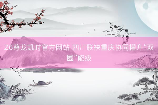 Z6尊龙凯时官方网站 四川联袂重庆协同擢升“双圈”能级
