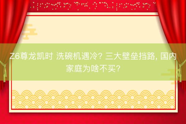 Z6尊龙凯时 洗碗机遇冷? 三大壁垒挡路， 国内家庭为啥不买?