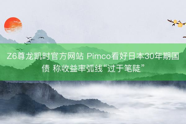 Z6尊龙凯时官方网站 Pimco看好日本30年期国债 称收益率弧线“过于笔陡”