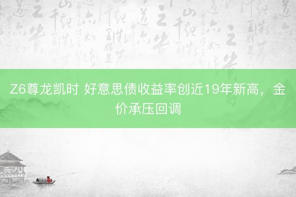 Z6尊龙凯时 好意思债收益率创近19年新高，金价