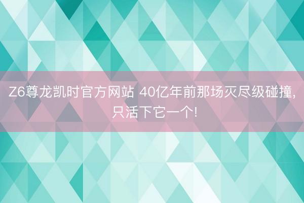 Z6尊龙凯时官方网站 40亿年前那场灭尽级碰撞， 只活下它一个!
