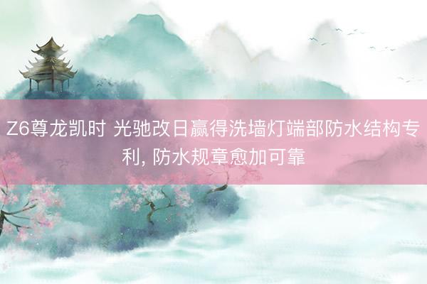 Z6尊龙凯时 光驰改日赢得洗墙灯端部防水结构专利， 防水规章愈加可靠
