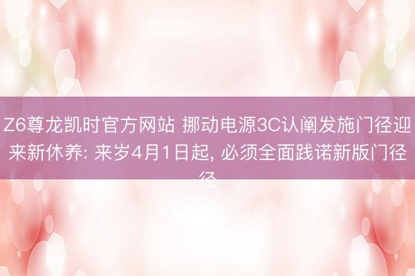 Z6尊龙凯时官方网站 挪动电源3C认阐发施门径迎来新休养: 来岁4月1日起， 必须全面践诺新版门径