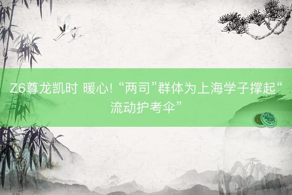 Z6尊龙凯时 暖心! “两司”群体为上海学子撑起“流动护考伞”