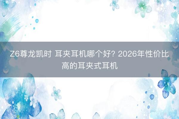Z6尊龙凯时 耳夹耳机哪个好? 2026年性价比高的耳夹式耳机