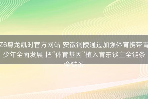 Z6尊龙凯时官方网站 安徽铜陵通过加强体育携带青少年全面发展 把“体育基因”植入育东谈主全链条