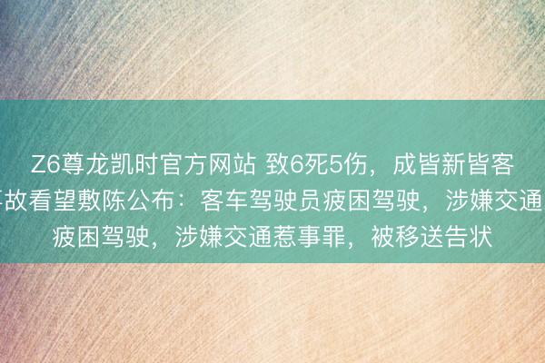 Z6尊龙凯时官方网站 致6死5伤,成皆新皆客车超载追尾半挂车事故看望敷陈公布:客车驾驶员疲困驾驶,涉嫌交通惹事罪,被移送告状